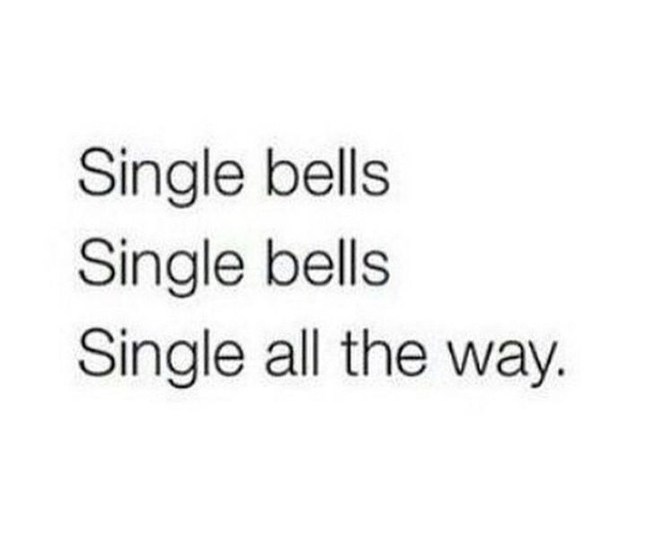 the words single bells, single bells, and single all the way are shown in black on