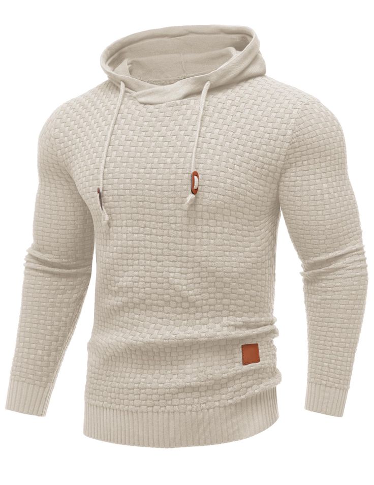 PRICES MAY VARY. Premium Fabric ---- This mens hoodies pullover is made from skin-friendly material, stretchable, breathable, no pill, no shrink. The hipster casual knitted hoodie with high quality elastic soft fabric, making you feel warm and comfortable in the chill days. Stylish Design ---- The men's sweatshirt hoodies features a slim fit design. The fashion knitted hoodies designed in waffle pattern, long sleeves, elastic ribbed cuffs, pullover hooded with adjustable drawstring, simple and s Stretch Sweatshirt For Winter Outdoor Activities, Winter Outdoor Stretch Sweatshirt, Knitted Hoodie, Mens Knit, Hoodies Men Style, Matching Hoodies, Hoodies Pullover, Mens Hoodies, Long Sleeve Pullover Sweater