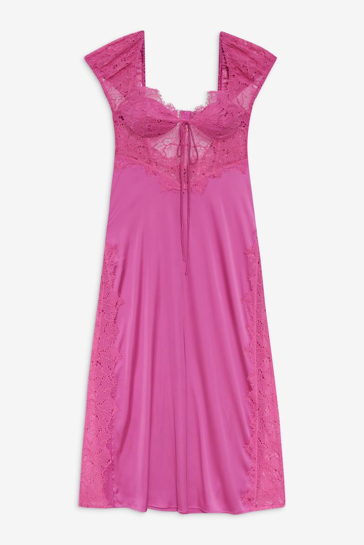 Casey Maxi Dress — Pink | For Love & Lemons Perfect Wedding Guest Dress, Pink Cocktail, Pink Cocktail Dress, Satin Maxi, Perfect Pink, For Love & Lemons, Satin Maxi Dress, Satin Skirt, Pink Maxi Dress