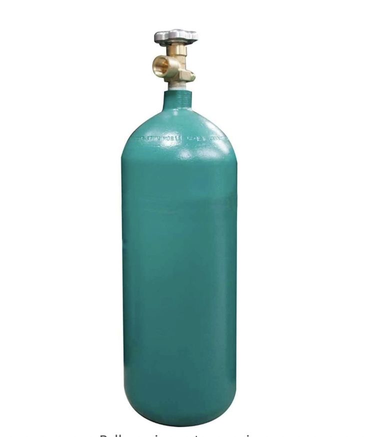 a propane gas cylinder is shown on a white background with the caption below it