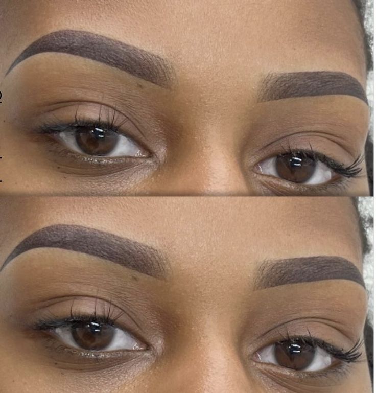 Microblading Eyebrows Style, Eyebrow Arch Shape Black Women, Eye Brows Tinting, Tinted Brows Black Women, Henna Tinted Eyebrows, Ombre Brows Black Women, Arched Eyebrows Black Women, Eyebrow Tinting Black Women, Henna Eyebrows Before And After