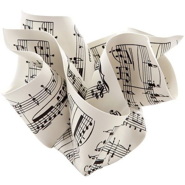 a bunch of musical notes on white paper with black and white music notes printed on them