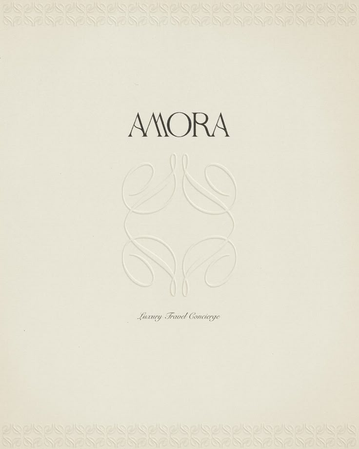 an old book cover with the words amora on it