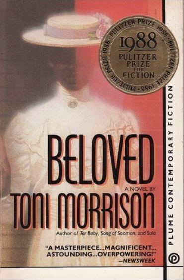 the cover of beloved by tomi morrison, with an image of a woman in