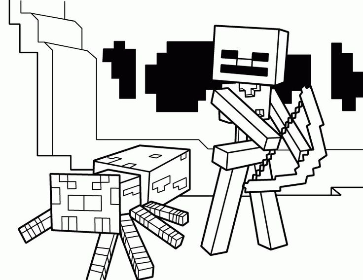 an image of a minecraft coloring page