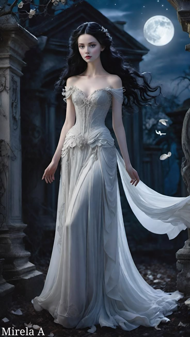 Fantasy Elegant Dress, Fantasy Dresses Aesthetic, Arwen Costume, Asgardian Dress, Wedding Dress Fantasy, Alternative Dress, Mirela Anton, Beautiful Long Dresses, Disney Inspired Outfits