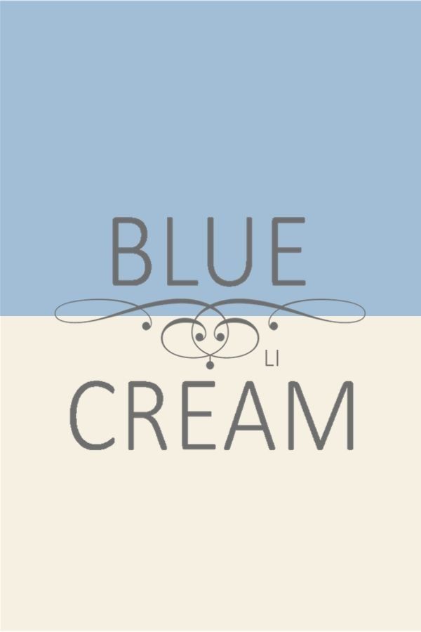 the blue cream logo is shown on a white and light blue background with black lettering