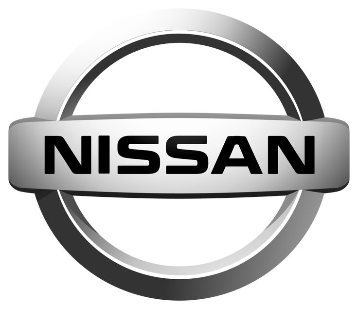 the nissan logo is shown on a white background