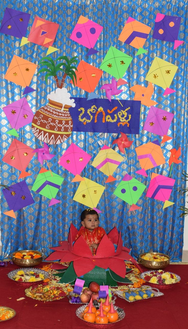 Bor Nahan Decoration Ideas, Bogipallu Decoration Ideas, Makar Sankrant Bornhan, Bhogipallu Decoration Ideas, Boghi Festival Decorations, Bornahan Decoration Ideas At Home, Bhogipallu Decorations, Bhogi Pallu Decoration At Home For Kids, Bornhan Decoration Ideas