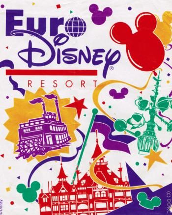 an advertisement for the disney resort with mickey mouse, castle and other things on it