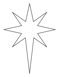 a black and white image of a star with one point in the middle, on a white background