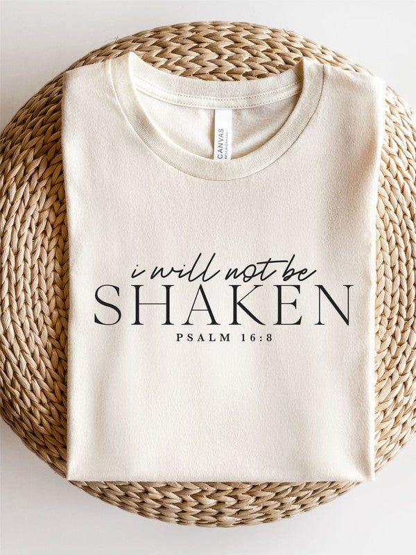 I Will Not Be Shaken PSALM 16:8 Short Sleeve Tee100% combed and ring spun cotton Unisex TeeMade In: USAFabric Contents: Ring Spun Cotton T Shirt Vinyl Ideas, Christian Shirt Ideas Vinyl, Spiritual Tshirt Ideas, Cute Shirts To Make With Cricut, Bible Verse Tshirt Ideas, Godly Shirts, Inspirational Shirt Ideas, Christian Boutique Ideas, Designer Tshirt