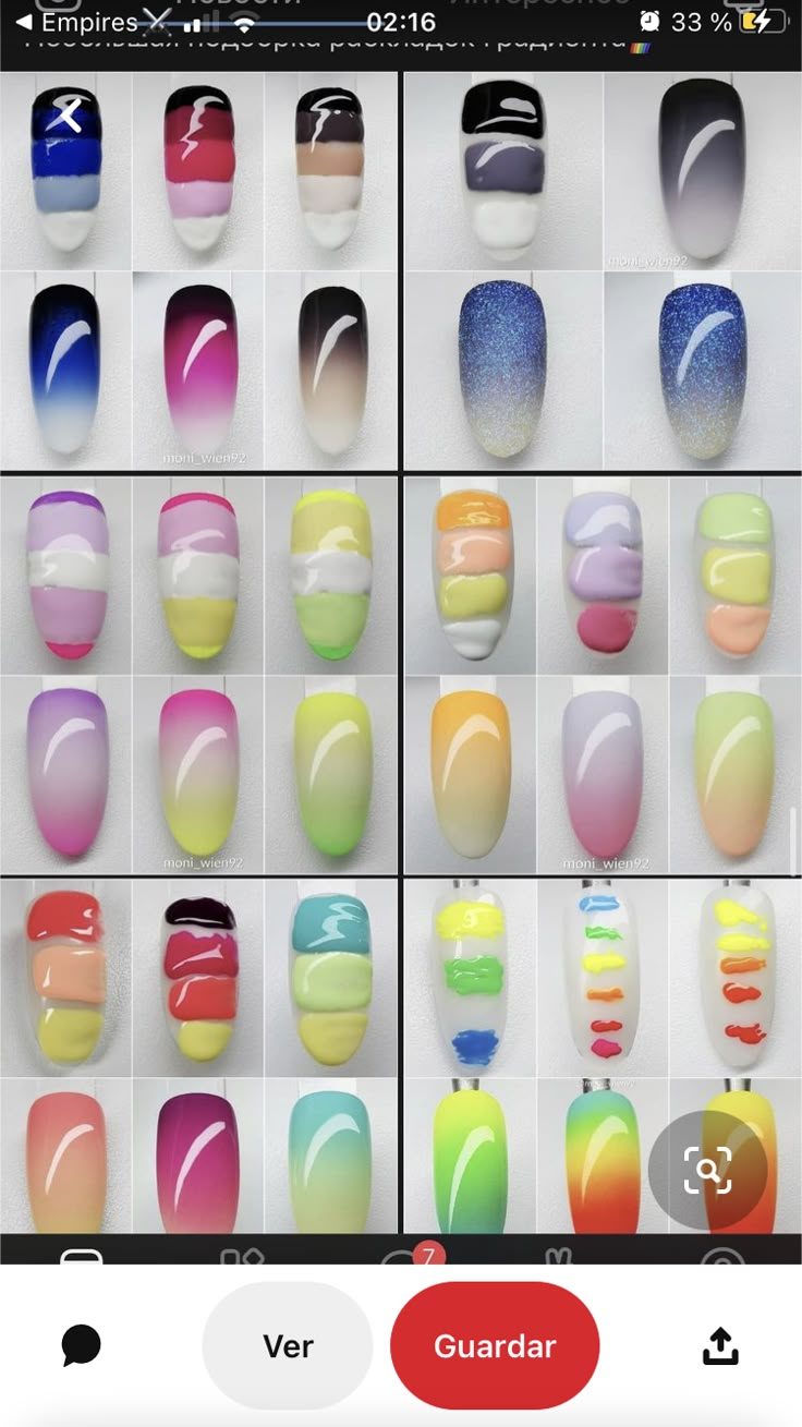 Poly Gel Nails Without Form, Nail Art Design Tutorials, Degrade Nails Ombre, Ombre Nail Art Designs Color Combos, Ombre Pastel Nails, Easy Spring Nail Ideas, Spring Nail Ideas, Quick Nail Art, Trends Nails