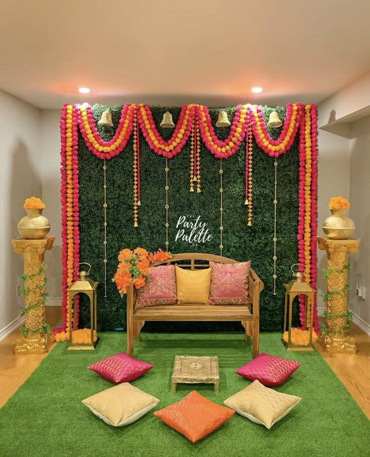 Mehndi Decoration At Home, Mehndi Function Decoration, Mehndi Decor At Home, Mehndi Decoration Ideas At Home, Mehendi Backdrop, Haldi Decoration Ideas At Home, Mehendi Designs Bridal, Haldi Function Decoration, Mehndi Stage Decor