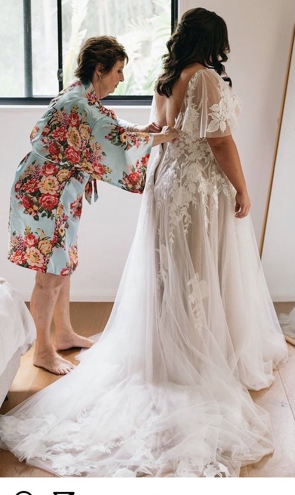 two brides getting ready for their big day