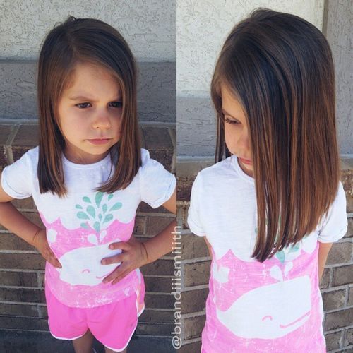 cool lob haircut for girls with thick hair Kids Girl Haircuts, Haircut For Girls, Bob Haircut For Girls, Toddler Haircuts, Straight Hairstyles Medium, First Haircut, Cute Haircuts, Girl Haircut, Lob Haircut