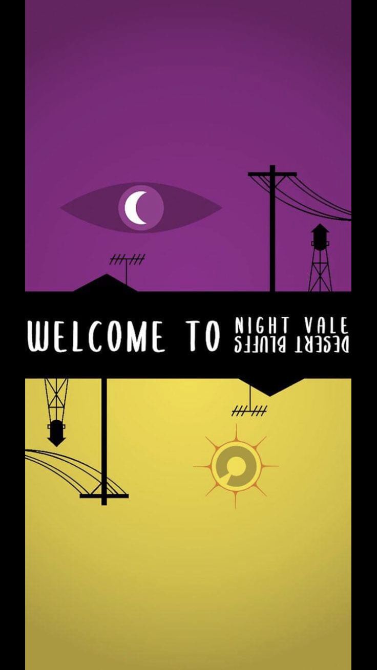 an image of a poster with the words welcome to night vale