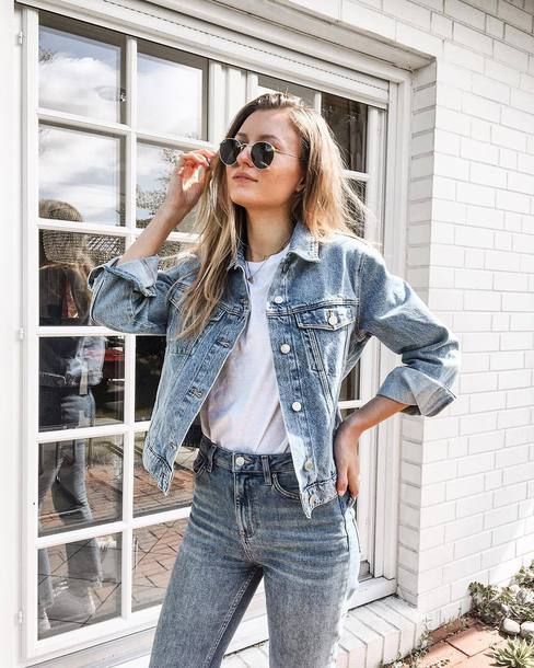 Denim Jeans Outfit, Trendy Outfit Inspo, Jacket Outfit Women, Looks Jeans, Demin Jacket, Denim Jacket Outfit, Denim Fashion Women, Denim Outfits, Thrifted Outfits