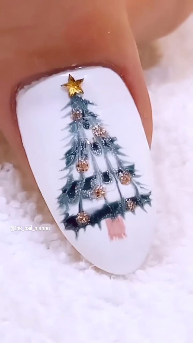 Nail Art Christmas, Nail Art Noel, Xmas Nail Art, Nail Art Designs Images, Unghie Nail Art, Gel Nail Art Designs, Christmas Gel Nails, Nice Nails, Christmas Nail Art Designs