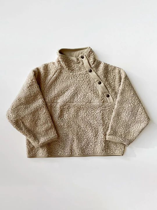 Relaxed, simple, and made with our ethically sourced organic sherpa, The Sherpa Sweater features a high neck with adjustable, brushed-brass snaps to keep your little ones warm and cozy. It’s lined with luxuriously soft, organic cotton jersey for ultimate comfort and carefree play all winter. Layers like a dream with Th The Simple Folk, Wheat Design, Sherpa Sweater, Winter Layers, Everyday Leggings, Tie Dye Leggings, Chunky Cardigan, Knitted Romper, Twist Headband