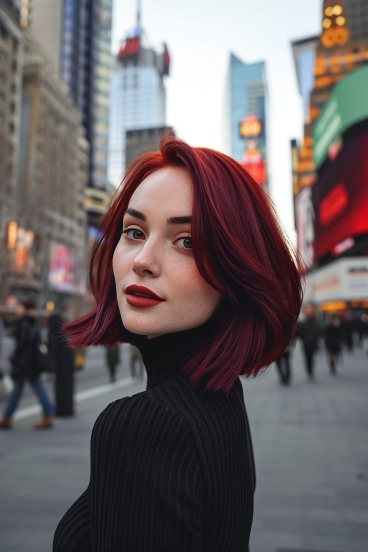 Best Red Hair Dye, Dark Red Hair Color, Red Hair Inspiration, Cherry Red Hair, Short Red Hair, Red Hair Inspo, Wine Hair, Dyed Red Hair, Dark Red Hair