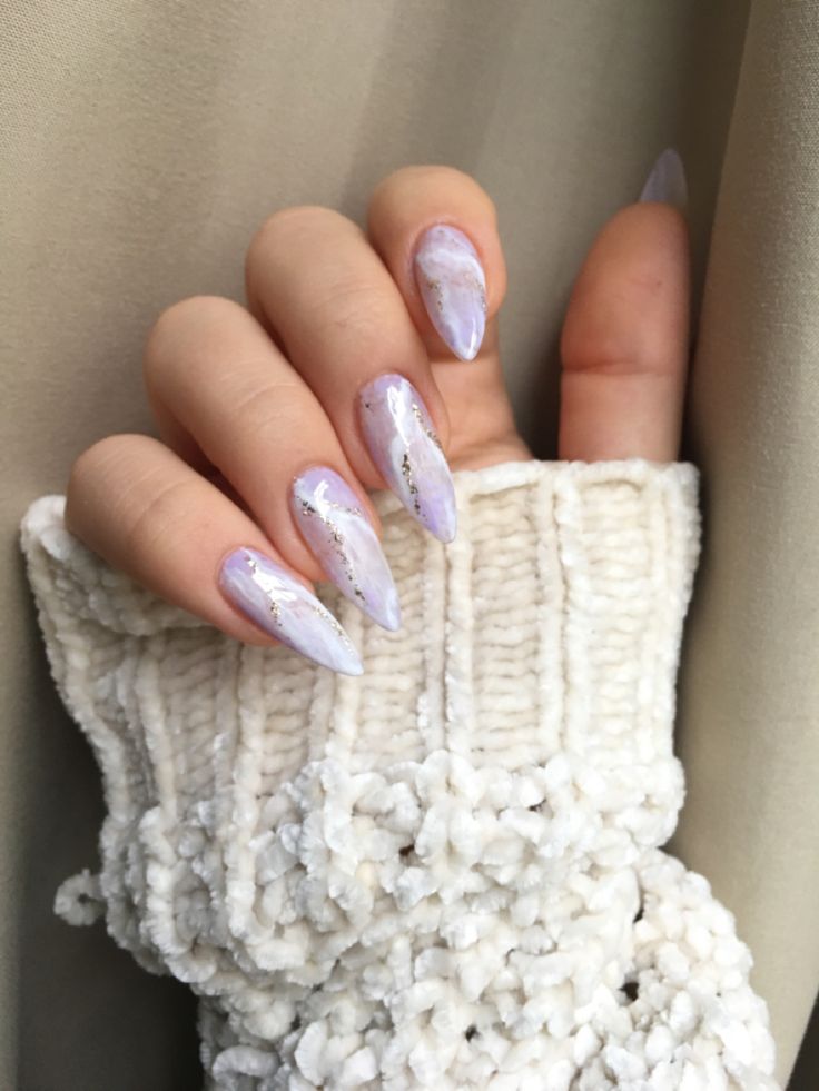 lilac nails/ trendy nails/ light marble nails/2024 nails/gel nails Purple Marble Nails, Nail Marble, Nails Lilac, Marble Purple, Light Marble, Lilac Nails, Nails Gel Nails, 2024 Nails, Purple Marble