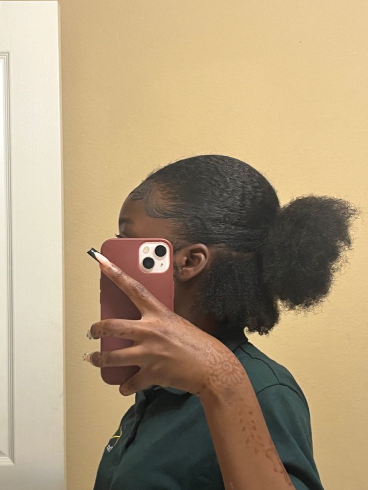 Natural Hair Styles Black Women Short, Hairstyles To Do With 4c Hair, Really Short 4c Hairstyles, Short Natural Afro Hairstyles, Natural Hair Styles Easy 4c Short Length, No Gel 4c Hairstyles, Low Ponytail Natural Hair, Natural Short 4c Hairstyles, Natural Hair Styles Short 4c