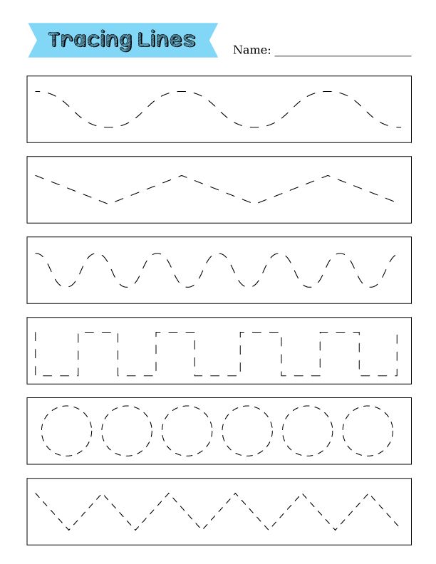 trace lines worksheet for kids to practice handwriting and writing the letter o in