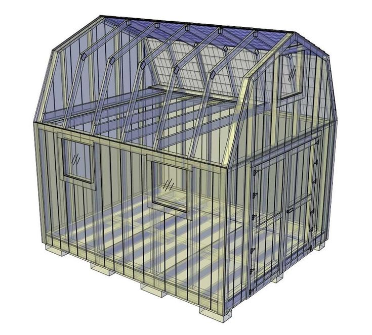 an image of a small greenhouse on a white background