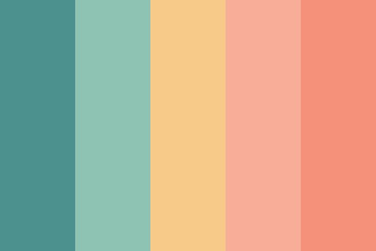 the color scheme for this wallpaper is peach, blue and green with an orange stripe