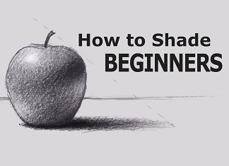 an apple sitting on top of a table with the words how to shade a beginner's guide