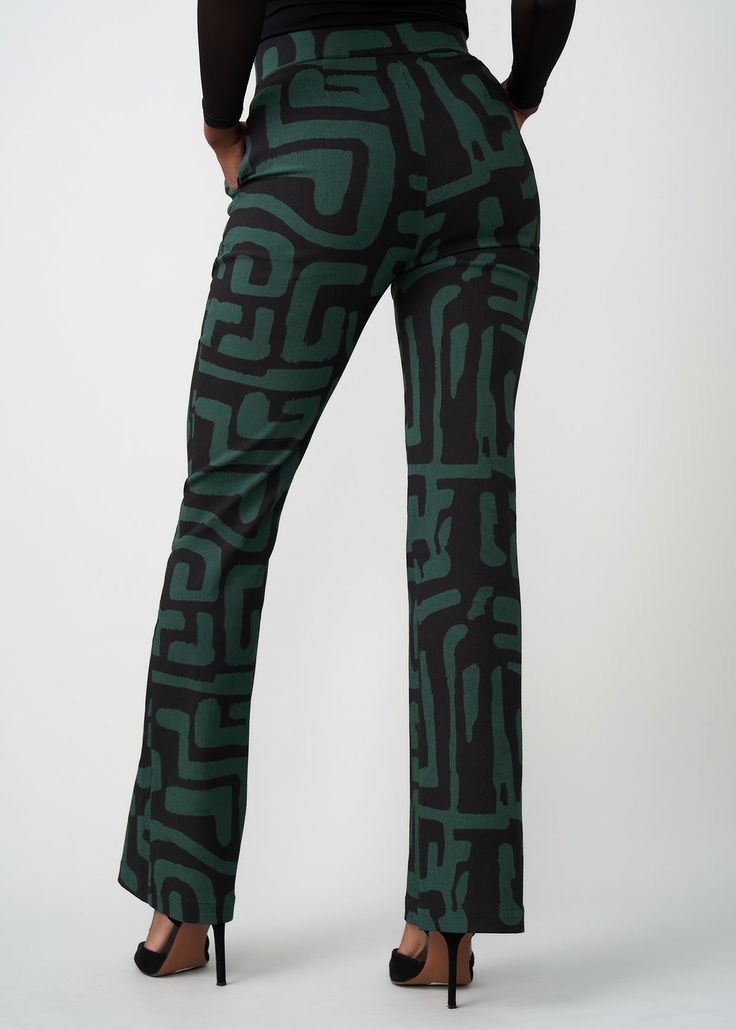 Style#: 4023BMG Stay comfortable and chic with the beautiful Abebe wide-leg fit and flare stretch pants in the Black Malachite Geometric print. Keep it simple with a basic body suit or take your look to the next level with a matching blazer. Features:. Waistband with elastic French seams down the center of the leg 2 side pockets at hip Fly front zipper with hook and eye closure 72%Rayon/ 24%Nylon/ 4%Spandex​ Stretch Woven fabric 33" Inseam Designed in the USA, imported Care Instructions: Use mil Wide Leg Pants Black, Mens Fall, Stretch Pants, Keep It Simple, Body Suit, Swimwear Accessories, Pants Black, Womens Fall, African Print