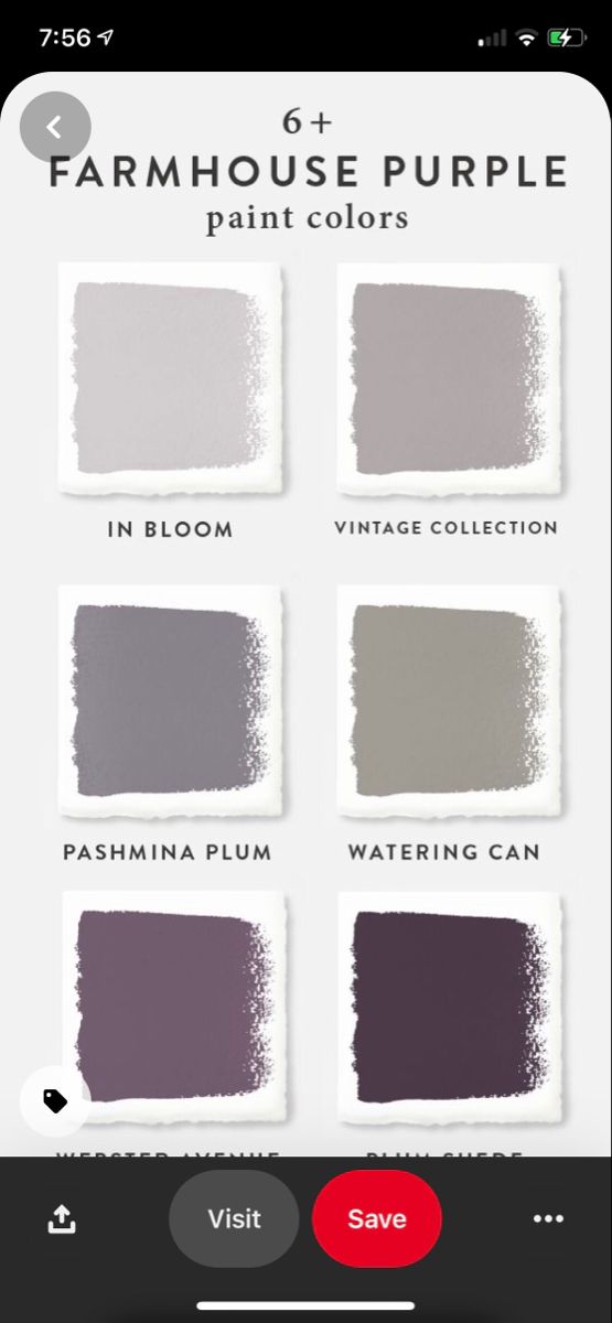 an iphone screen showing the different shades of paint that are available for purchase in stores