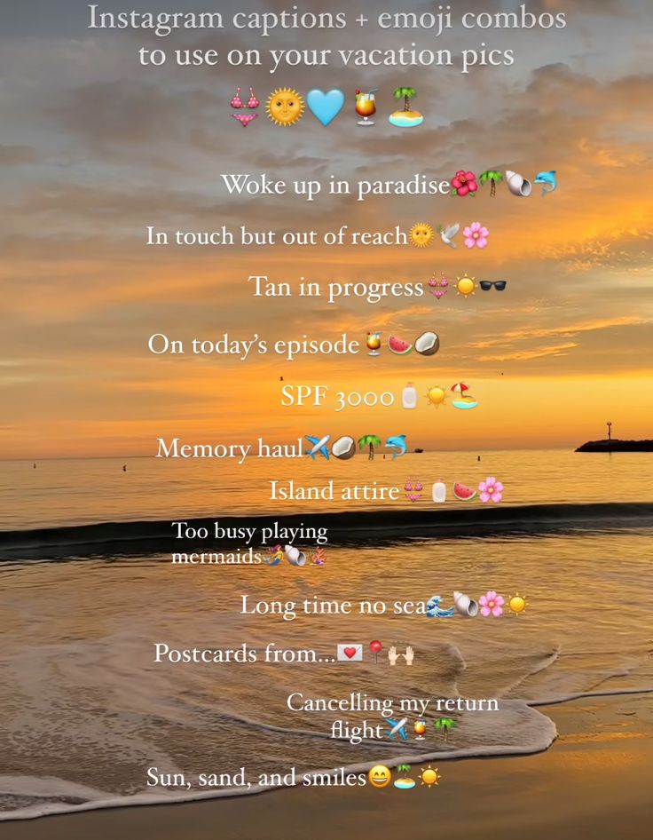 an image of a beach with the words instagramn on it and some pictures