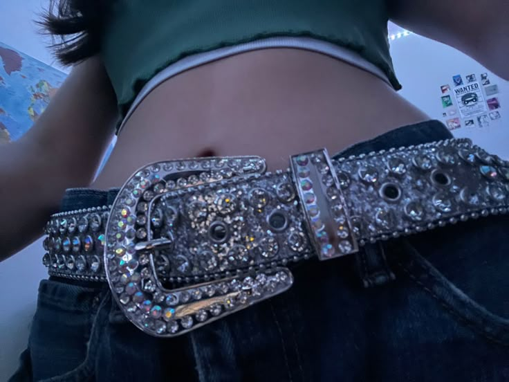 Bb Belt, Sparkly Belts, Belt Western, Y2k Belt, Bling Belts, 2000s Clothes, Y2k Accessories, Cowboy Belt, Belt For Men