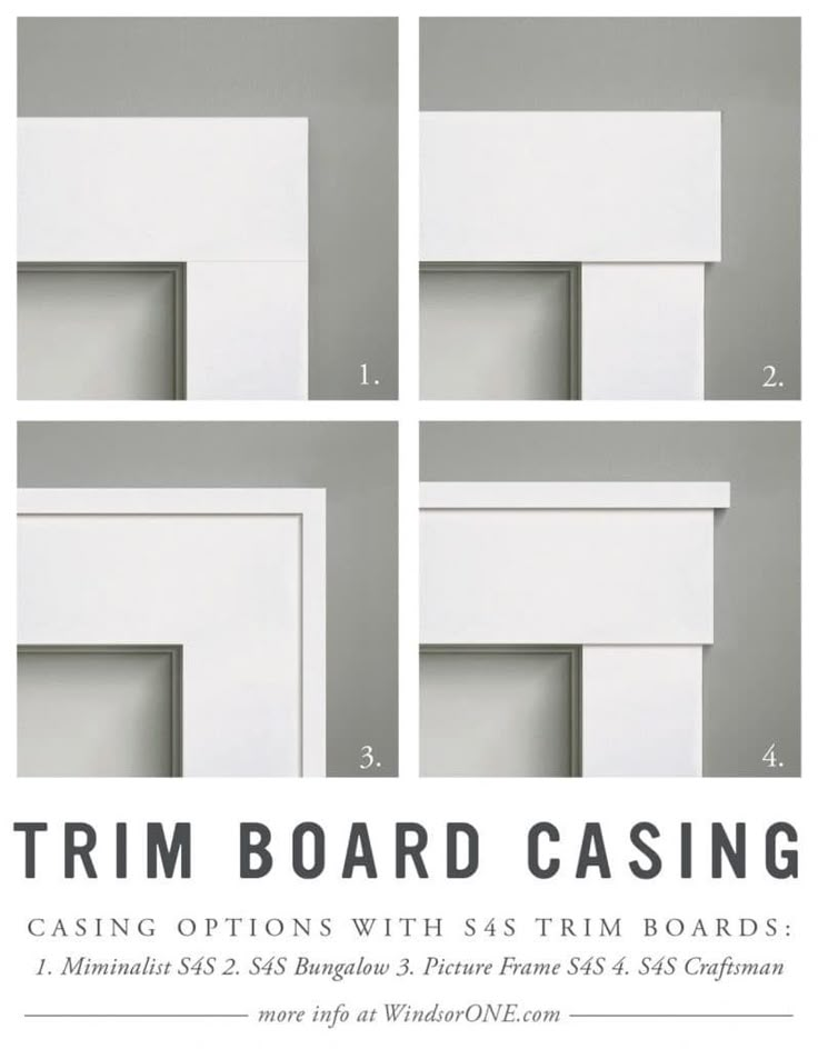 the trim board casing options with 4 trim boards