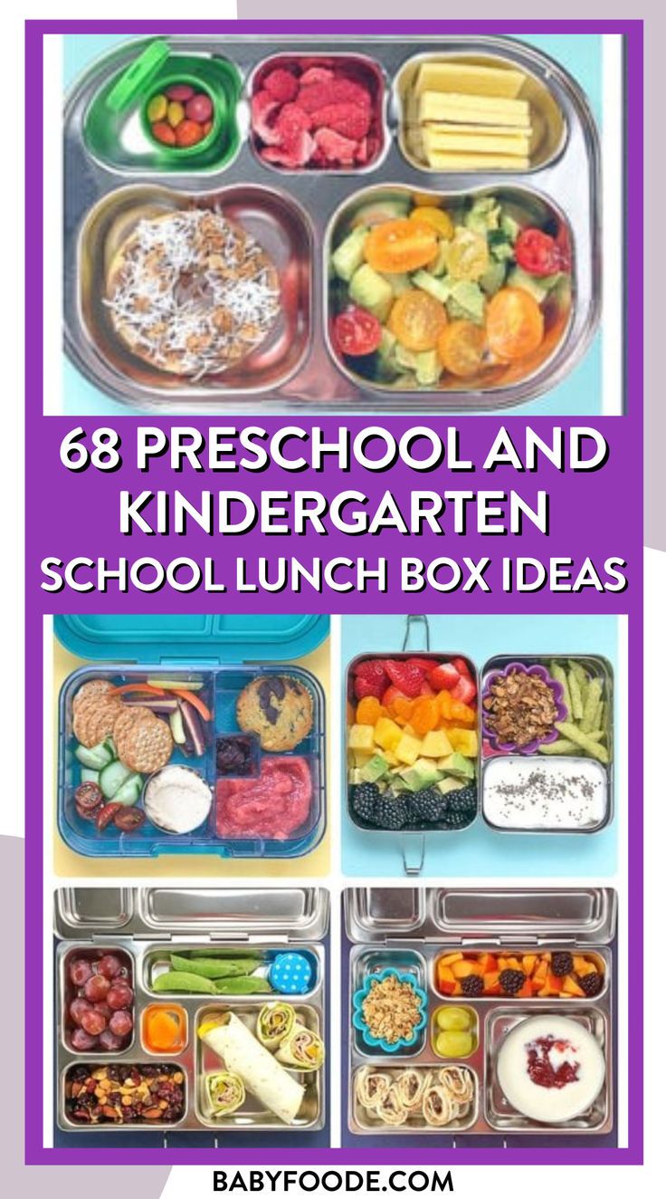 overhead shots of 4 lunch boxes and bento boxes filled with protein, fruit, veggies and treats Simple Preschool Lunch Ideas, Packed Lunch For Kindergarten, Lunch Box Ideas For Preschoolers, Kindergarden Lunchbox Ideas, Elementary Packed Lunch Ideas, School Lunch Ideas For Prek, First Day Of School Food Ideas, Tk Lunch Ideas, Junior Kindergarten Lunch Ideas