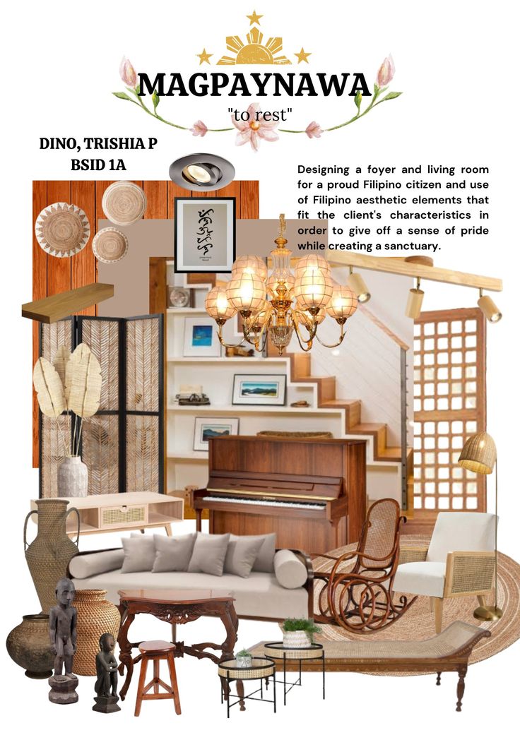 a collage of furniture and decor with the words magpaiyawa on it