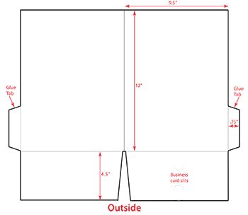 an open box with measurements for the bottom and inside side, showing how to cut it out