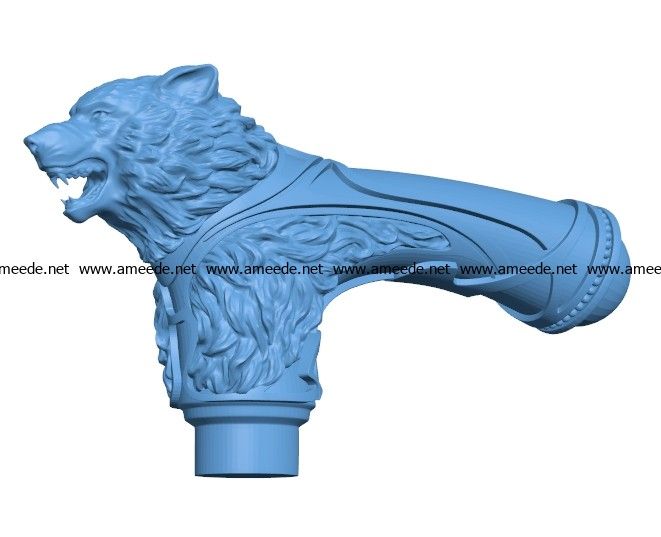 a blue lion head on top of a pipe