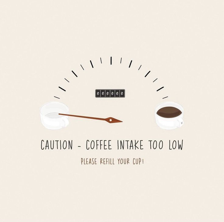 a speedometer with the words caution coffee intake to low please tell your cup