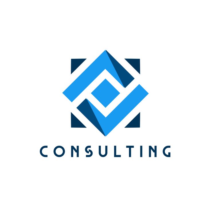 the logo for consulting, which is designed to look like an interlocked cube