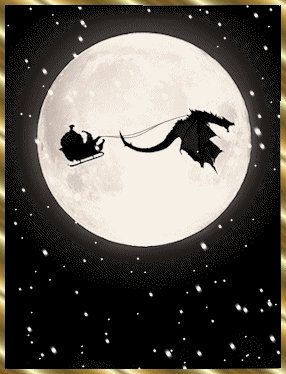 a black and white image of a person on a sleigh in front of the moon