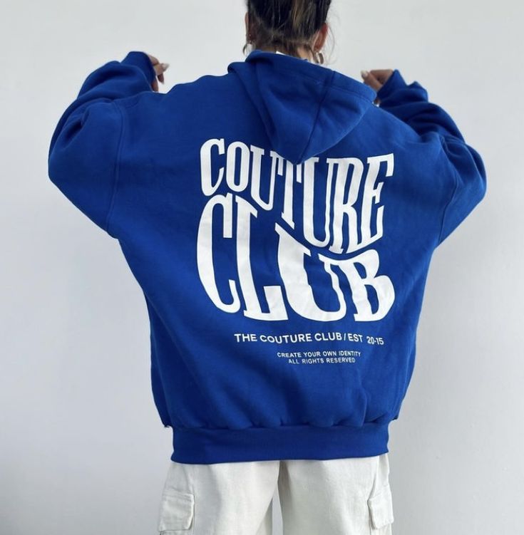 Shirt Outfit Ideas, Abi Motto, Aesthetic Hoodies, Jumper Designs, Jumper Style, Loose Hoodie, Hoodie Jumper, Blue Hoodie, Hoodie Design