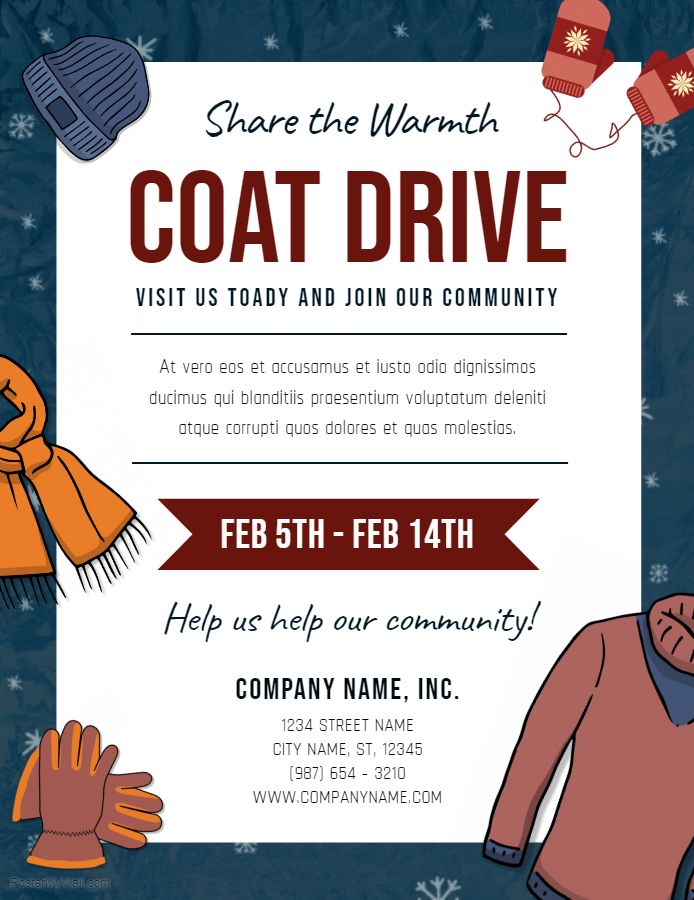 the winter coat drive is coming to town