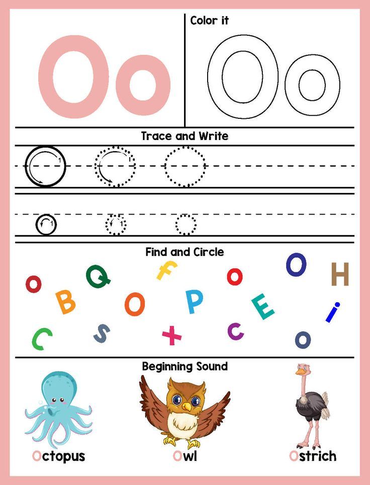 the letter o worksheet for children to learn how to write and draw letters