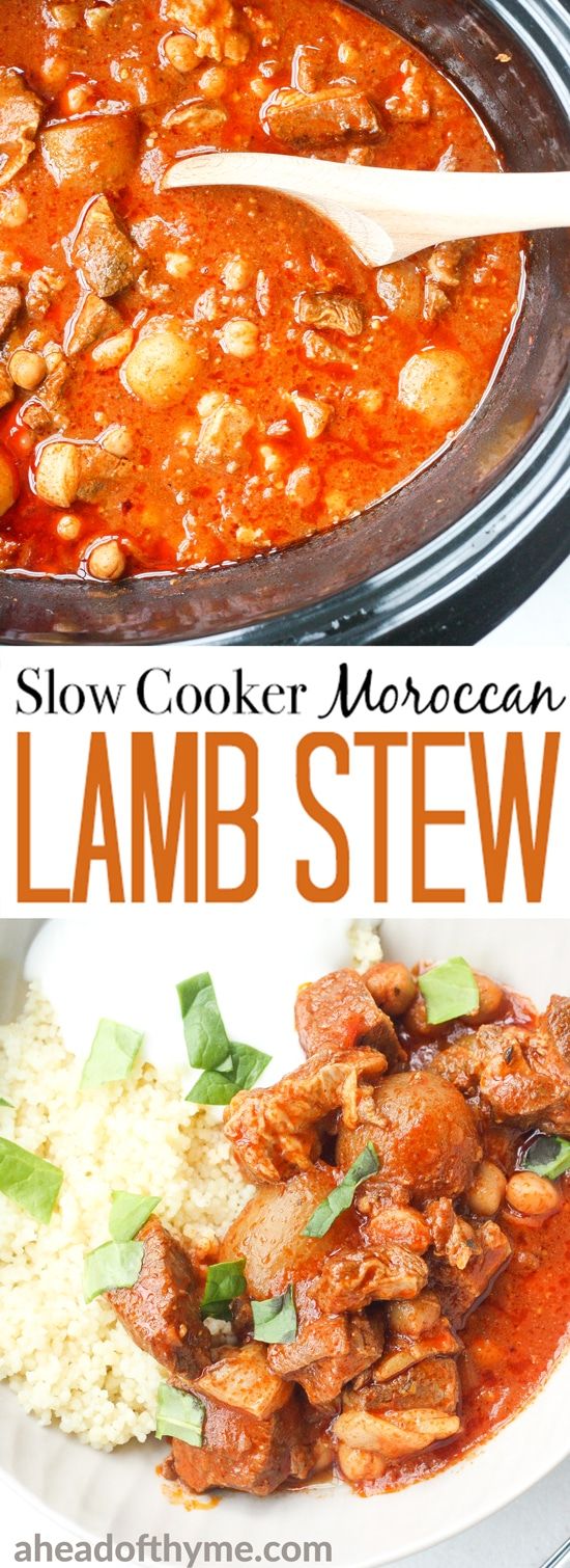 slow cooker moroccan lamb stew is an easy and delicious meal that's ready in under 30 minutes