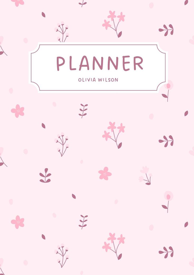 a pink floral background with the words planner written in white lettering on top of it