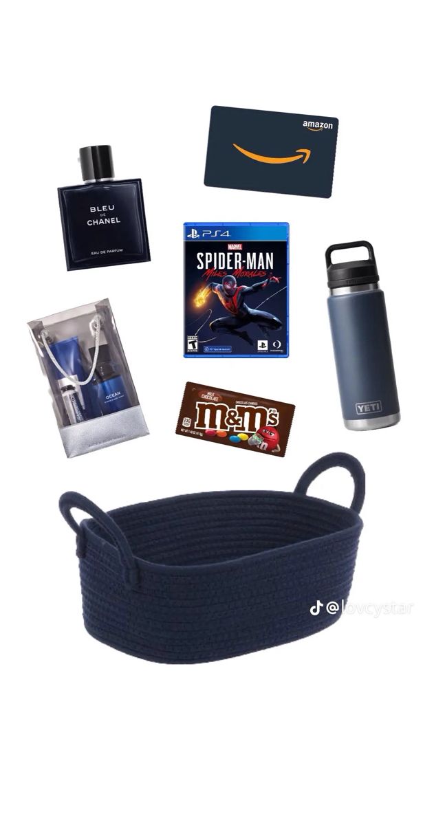 an assortment of items from the movie spider man