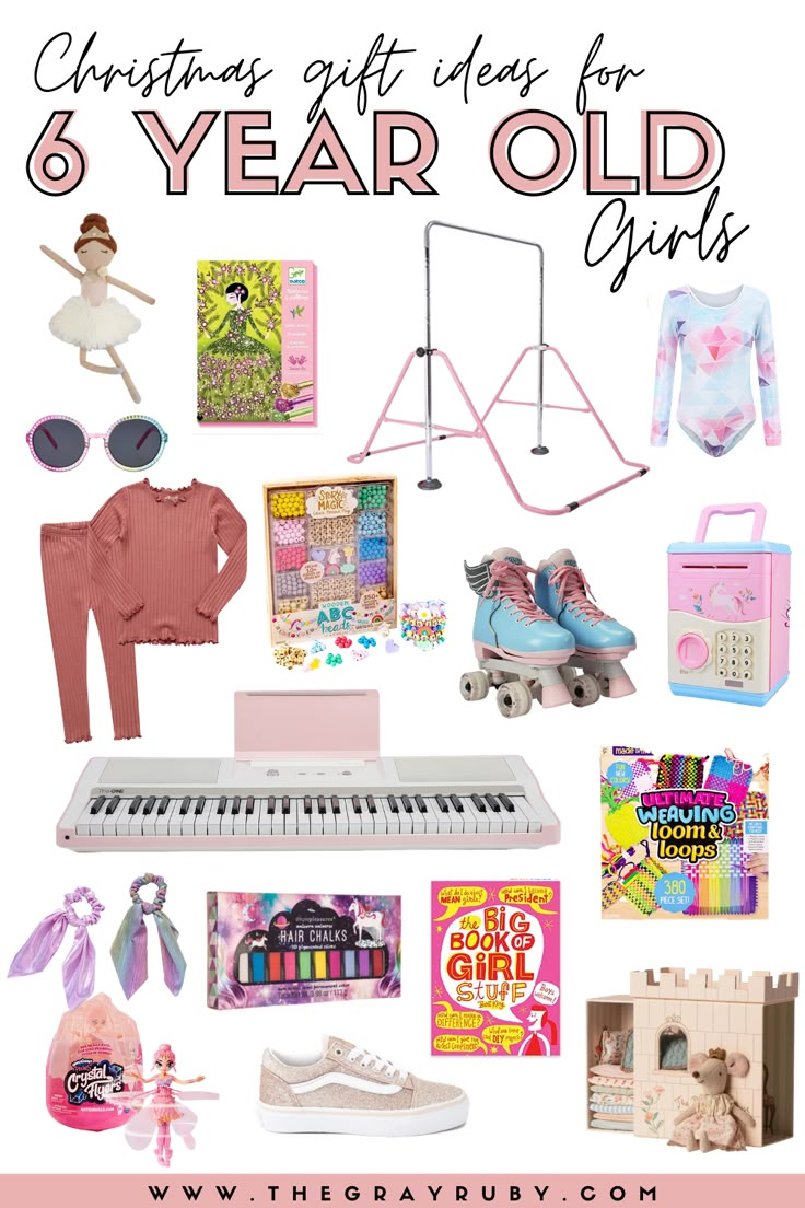 Christmas Gift Ideas for 6 Year Old Girls - The Gray Ruby Diaries Big Christmas Gifts, Christmas Presents For Girls, Birthday Presents For Girls, Girls Gift Ideas, Girls Gift Guide, Cool Gifts For Teens, Christmas Homescreen, Kids Gift Ideas, Presents For Girls